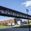 After the college's Black Lives Matter signs were removed, students added their own signs to the Powerhouse Bridge.